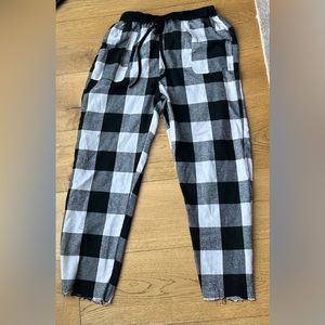 Shein Black and White Plaid Pajama Pants!